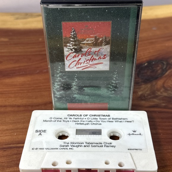 Carols of Christmas Cassette Tape 1989‎ Hallmark Mormon Tabernacle Sarah Vaughan - Picture 3 of 3